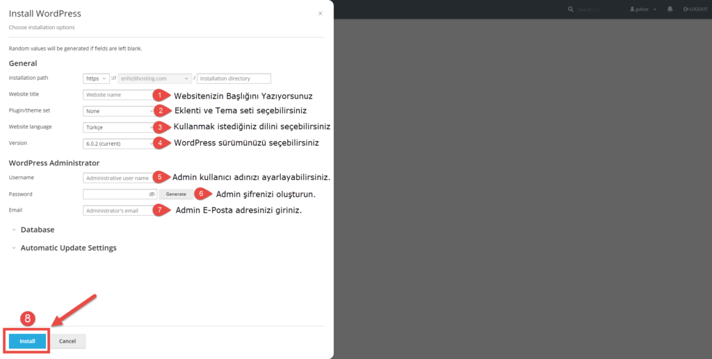 wordpress toolkit ile wordpress kurulumu