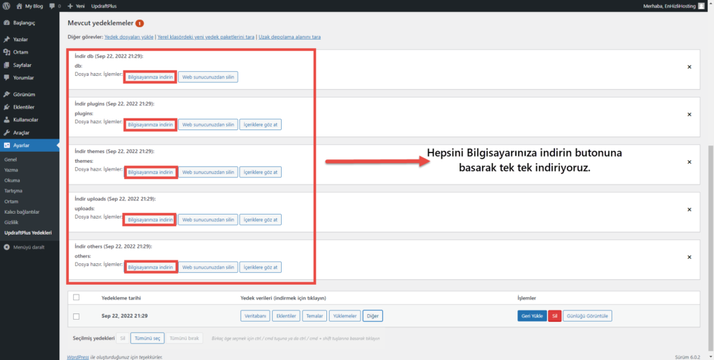 WordPress site taşıma